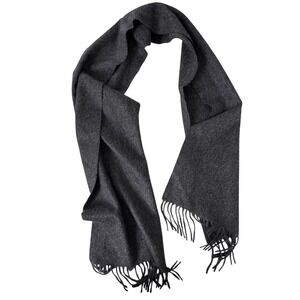 Fishers Finery Scarf 100 Cashmere Charcoal Gray Fringe Wrap Unisex Winter Luxury